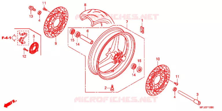 VOOR WIEL Honda MOTO 600 CBR 2012  CBR600RRC