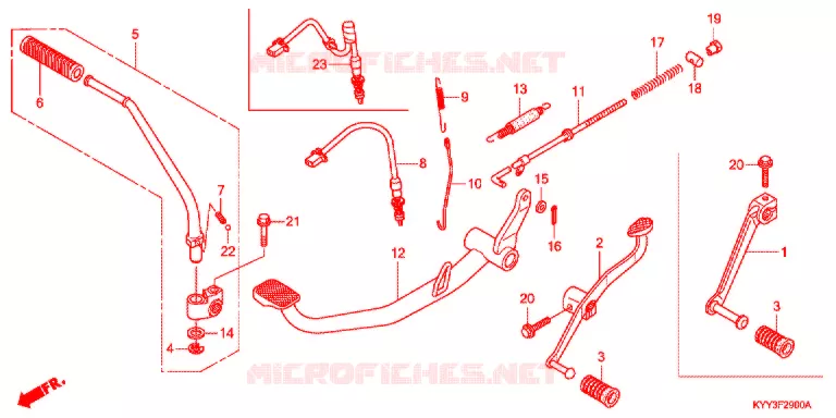 PEDAAL/KICKSTARTER ARM Honda MOTO 125 ACE 2012  CGX125SHC_C