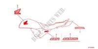 EMBLEEM/STREEP (2) voor Honda CB1 125 RADIOS RUEADA 2012