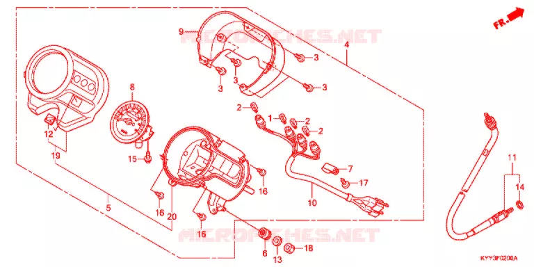 COMBINATIEMETER (1) Honda MOTO 125 ACE 2012  CGX125SHC_S