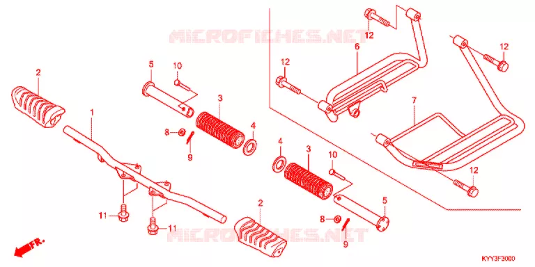OPSTAP/KICKARM/ WISSEL PEDAAL Honda MOTO 125 CB 2012  CGX125SHC_S