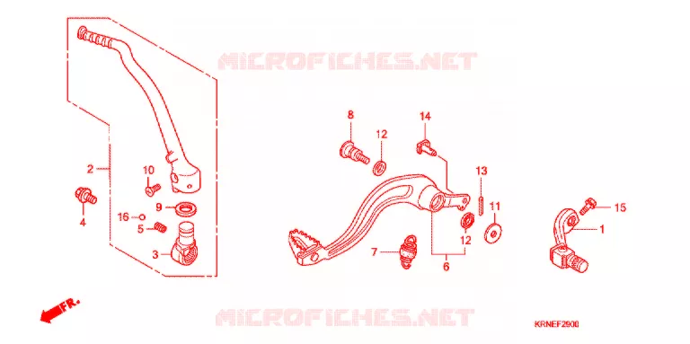 PEDAAL/KICKSTARTER ARM Honda MOTO 250 CRF 2012  CRF250RC