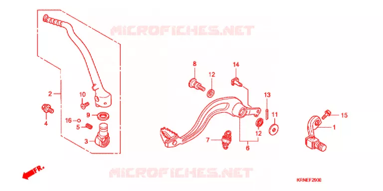 PEDAAL/KICKSTARTER ARM Honda MOTO 250 CRF 2012  CRF250RC