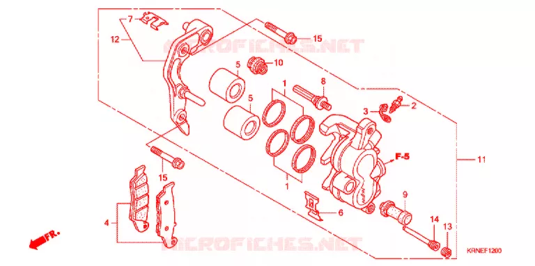 VOOR REMKLAUW Honda MOTO 250 CRF 2012  CRF250RC