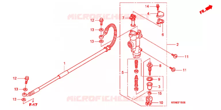 ACHTER REM HOOFD CILINDER Honda MOTO 250 CRF 2013  CRF250RD