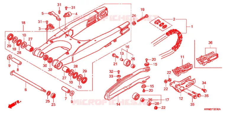 ZWAAI-ARM/KETTINGKAST Honda MOTO 250 CRF 2013  CRF250RD