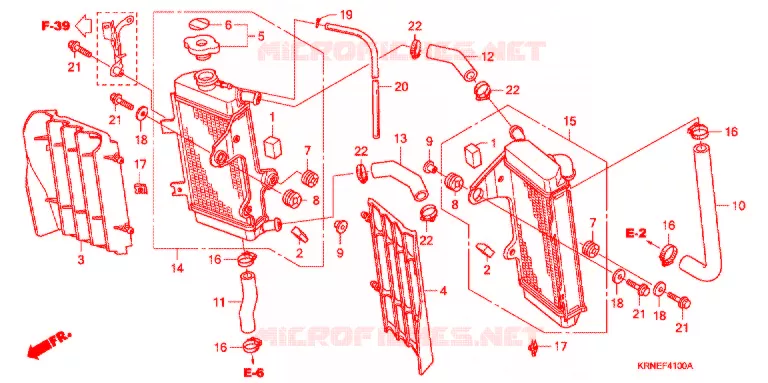 RADIATOR Honda MOTO 250 CRF 2013  CRF250RD
