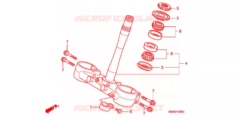STURING STANG/BOVENSTE BRUG Honda MOTO 250 CRF 2013  CRF250RD