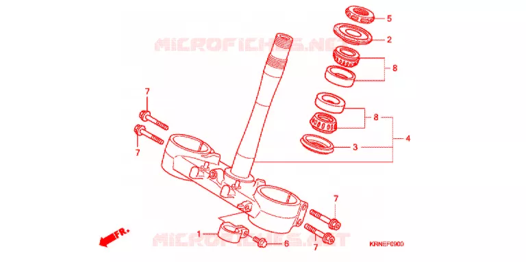 STURING STANG/BOVENSTE BRUG Honda MOTO 250 CRF 2013  CRF250RD