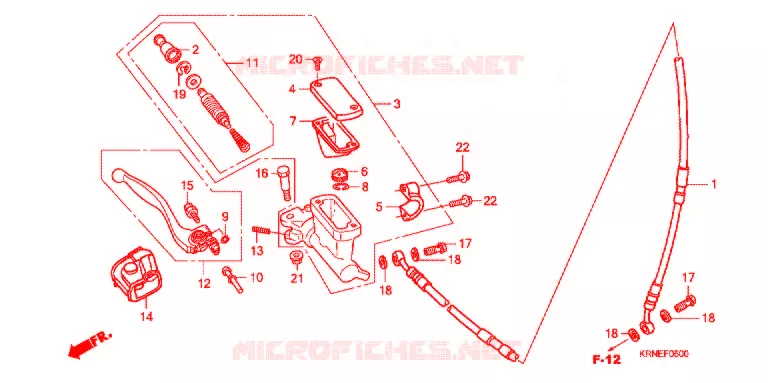 VOORREM HOOFDCILINDER Honda MOTO 250 CRF 2013  CRF250RD