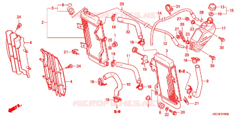RADIATOR Honda MOTO 250 CRF 2012  CRF250XC