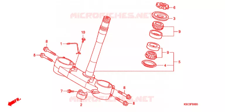 STURING STANG/BOVENSTE BRUG Honda MOTO 250 CRF 2012  CRF250XC