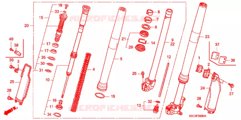 VOOR VORK Honda MOTO 250 CRF 2012  CRF250XC