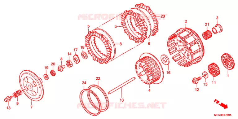 KOPPELING Honda MOTO 450 CRF 2012  CRF450RC