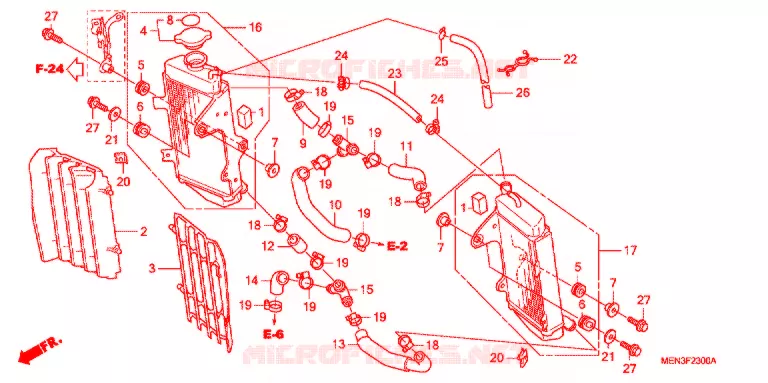 RADIATOR Honda MOTO 450 CRF 2013  CRF450RC