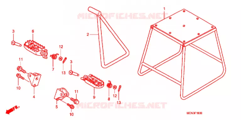 STANDAARD/OPSTAP Honda MOTO 450 CRF 2014  CRF450RC