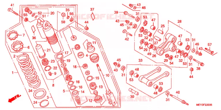 ACHTER KUSSEN(2) Honda MOTO 450 CRF 2012  CRF450XC