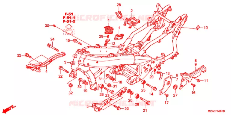 FRAME CHASSIS Honda MOTO 1800 GOLD-WING 2012  GL1800C