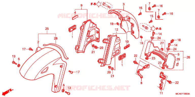 VOORSPATBORD Honda MOTO 1800 GOLD-WING 2012  GL1800C