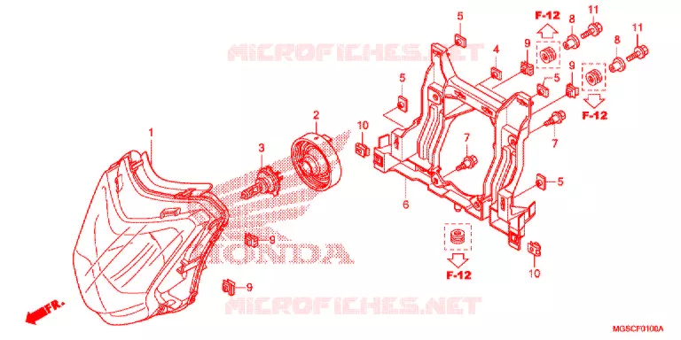 KOPLAMP Honda MOTO 700 INTEGRA 2012  NC700DC