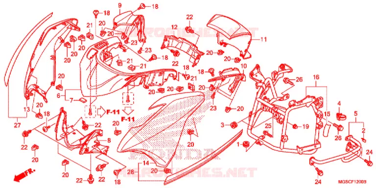 VOOR KAP Honda MOTO 700 INTEGRA 2012  NC700DC