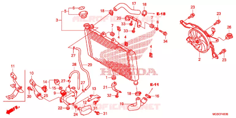 RADIATOR Honda MOTO 700 INTEGRA 2012  NC700DC