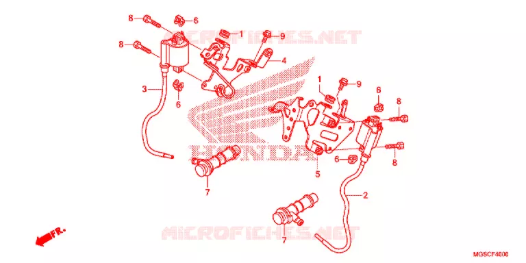 BEDRADINGSBUNDEL/ ONTSTEKINGSSPOEL/ACCU Honda MOTO 700 INTEGRA 2012  NC700DC
