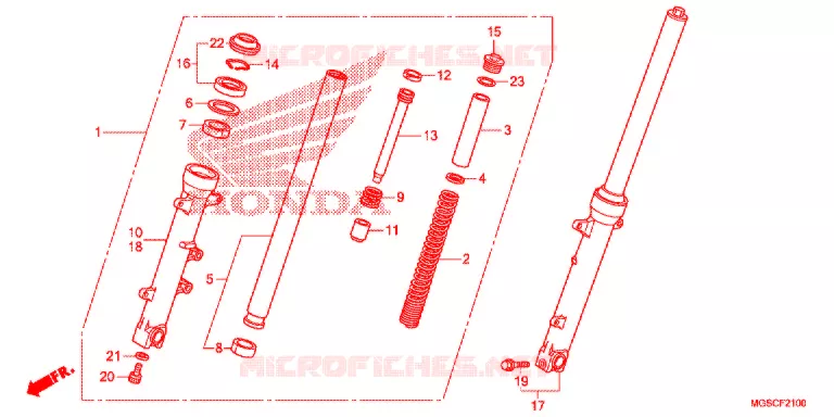 VOOR VORK Honda MOTO 700 INTEGRA 2012  NC700DC