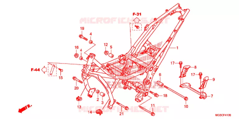FRAME CHASSIS Honda MOTO 700 INTEGRA 2012  NC700DC