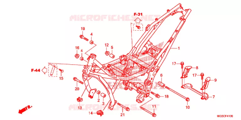 FRAME CHASSIS Honda MOTO 700 INTEGRA 2012  NC700DC