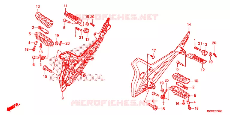 OPSTAP/KICKARM/ WISSEL PEDAAL Honda MOTO 700 NC 2012  NC700SAC