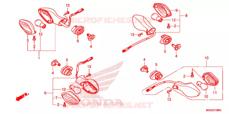 KNIPPERLICHT(2) Honda MOTO 700 NC 2012  NC700SAC