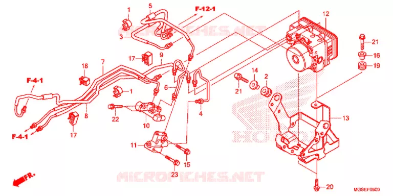 VOORREM HOOFDCILINDER/ABS MODULATOR Honda MOTO 700 NC 2012  NC700SAC