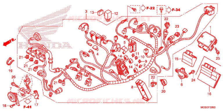 BEDRADINGSBUNDEL/ACCU Honda MOTO 700 NC 2012  NC700SC