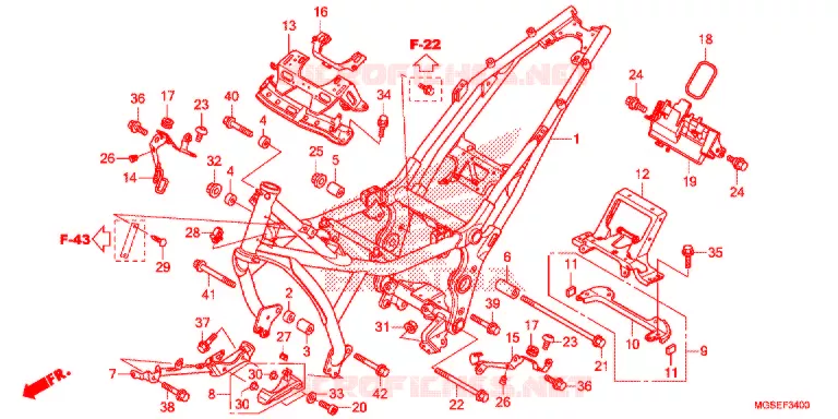 FRAME CHASSIS Honda MOTO 700 NC 2012  NC700SC