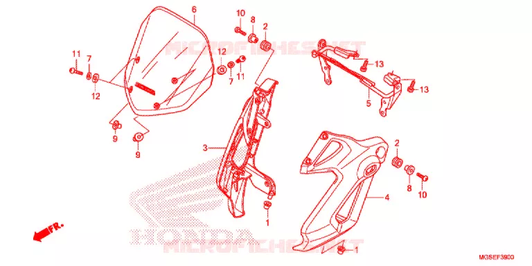 VOOR KAP Honda MOTO 700 NC 2012  NC700SC