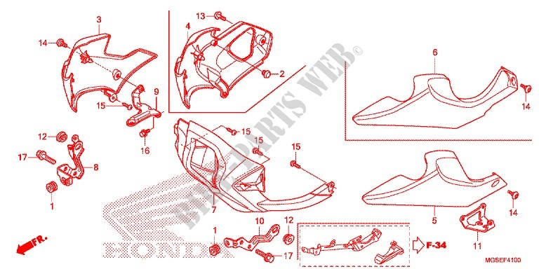 ONDER KAP  voor Honda NC 700 2012