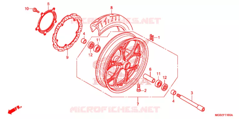 VOOR WIEL Honda MOTO 700 NC 2012  NC700SC