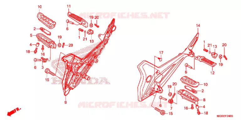OPSTAP/KICKARM/ WISSEL PEDAAL Honda MOTO 700 NC 2012  NC700SDC