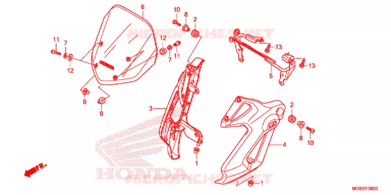 VOOR KAP Honda MOTO 700 NC 2012  NC700SDC