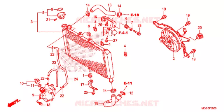 RADIATOR Honda MOTO 700 NC 2012  NC700SDC