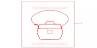 TOP BOX NYLON BINNENTAS, ZWART  voor Honda NC 700 X ABS 2012