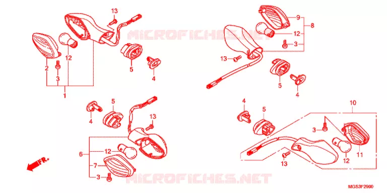 KNIPPERLICHT(2) Honda MOTO 700 NC 2012  NC700XC