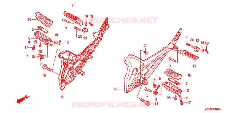 OPSTAP/KICKARM/ WISSEL PEDAAL Honda MOTO 700 NC 2012  NC700XC