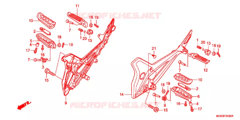OPSTAP/KICKARM/ WISSEL PEDAAL Honda MOTO 700 NC 2012  NC700XC