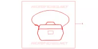 TOP BOX NYLON BINNENTAS, ZWART  voor Honda NC 700 X 2012