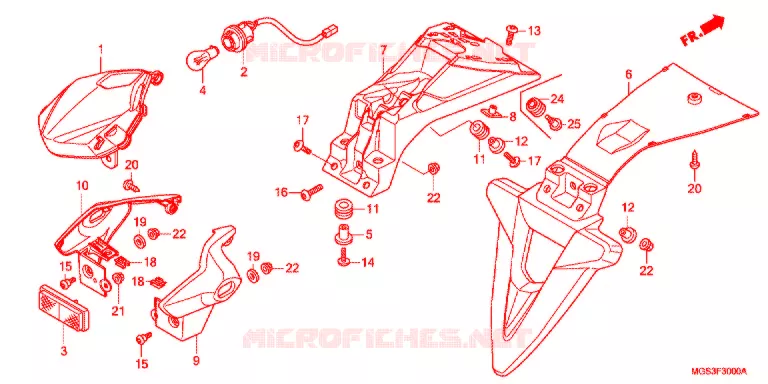 ACHTERLICHT(2) Honda MOTO 700 NC 2012  NC700XDC