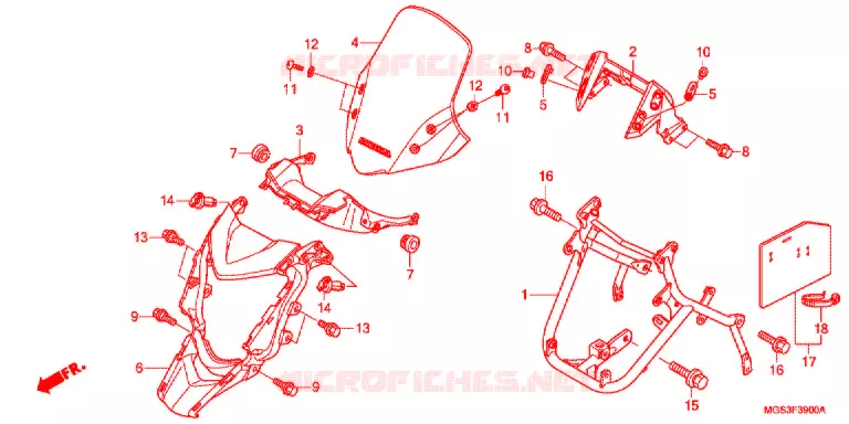 VOOR KAP Honda MOTO 700 NC 2012  NC700XDC