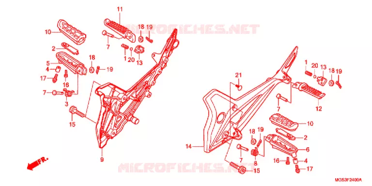 OPSTAP/KICKARM/ WISSEL PEDAAL Honda MOTO 700 NC 2012  NC700XDC