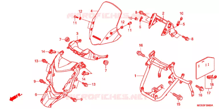 VOOR KAP Honda MOTO 700 NC 2012  NC700XDC